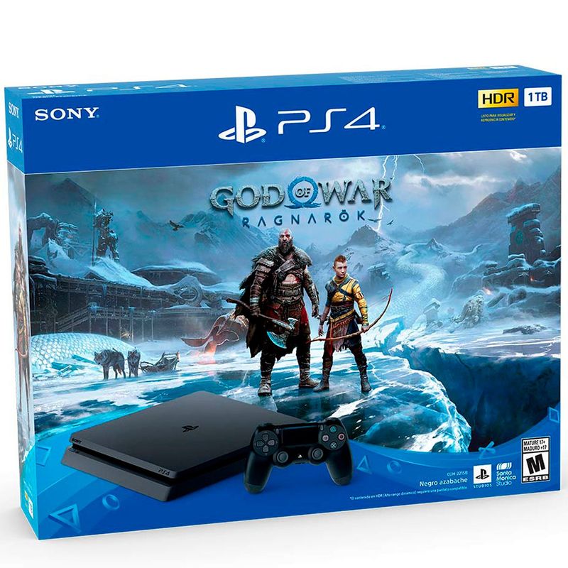 console sony playstation 4 1tb edição god of war ragnarok preto a-bi