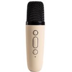 caixa de som karaokê kimiso com microfone k12 branco (mp)