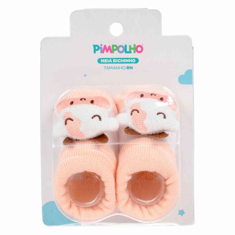 meia rn pimpolho bichinho vaca rosa 24901 (mp)