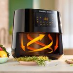 fritadeira philips walita air fryer 6,2 litros essential xl digital preta ri9270/90