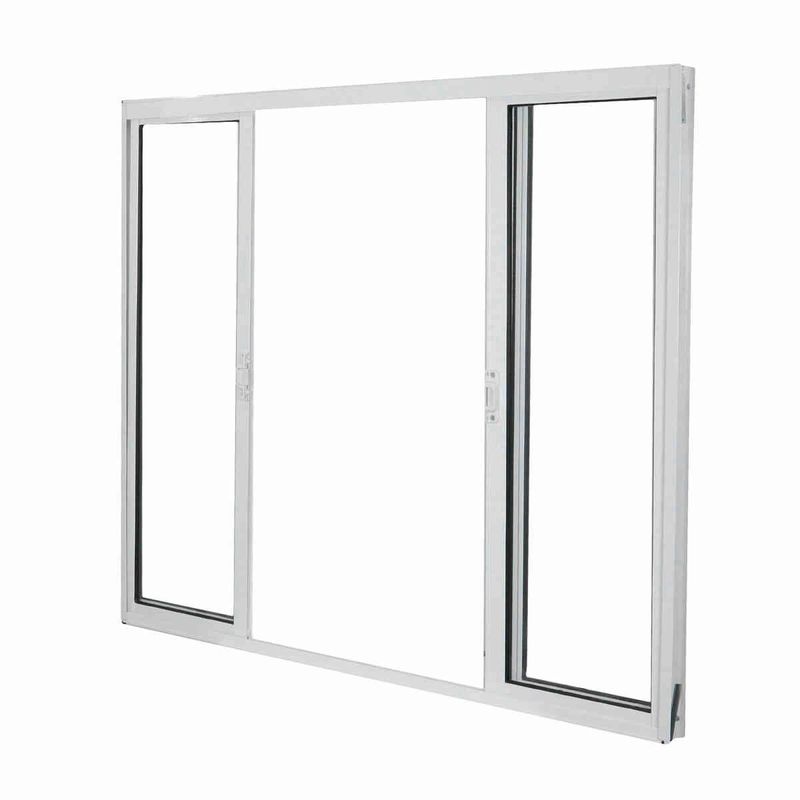 janela de correr em alumínio vidro liso 4 folhas 100x150cm soft branca - mgm (mp)