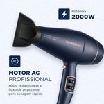 secador mondial infrared 2000w azul scp-01-ir