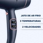 secador mondial infrared 2000w azul scp-01-ir