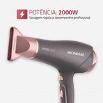 secador mondial 2000w grafite e rosê scn-11