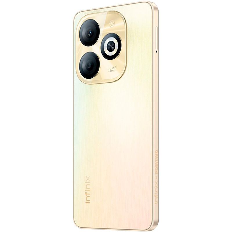 smartphone infinix smart 8 pro 256gb dourado tela 6.6" câmera 50mp 4gb ram