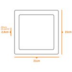 painel led bronzearte quadrado sobrepor bivolt 18w 6500k (mp)