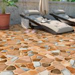 piso cerâmico bold granilhado incefra 45x45cm laranja 5323 caixa 2,32m² (mp)