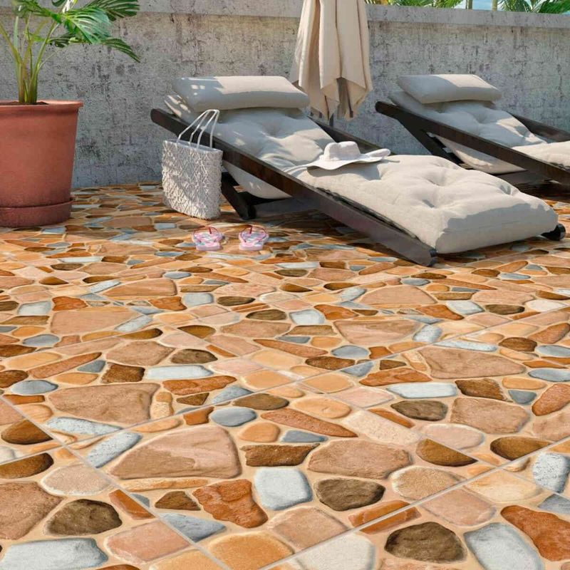 piso cerâmico bold granilhado incefra 45x45cm laranja 5323 caixa 2,32m² (mp)