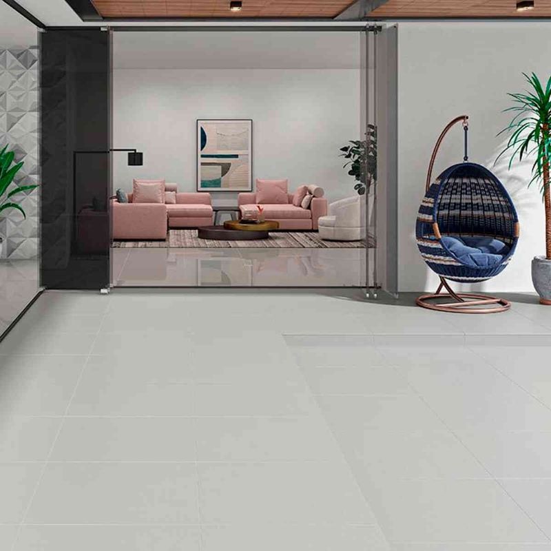 piso cerâmico retificado polido 74x74cm bege caixa 2,19m² - incefra (mp)
