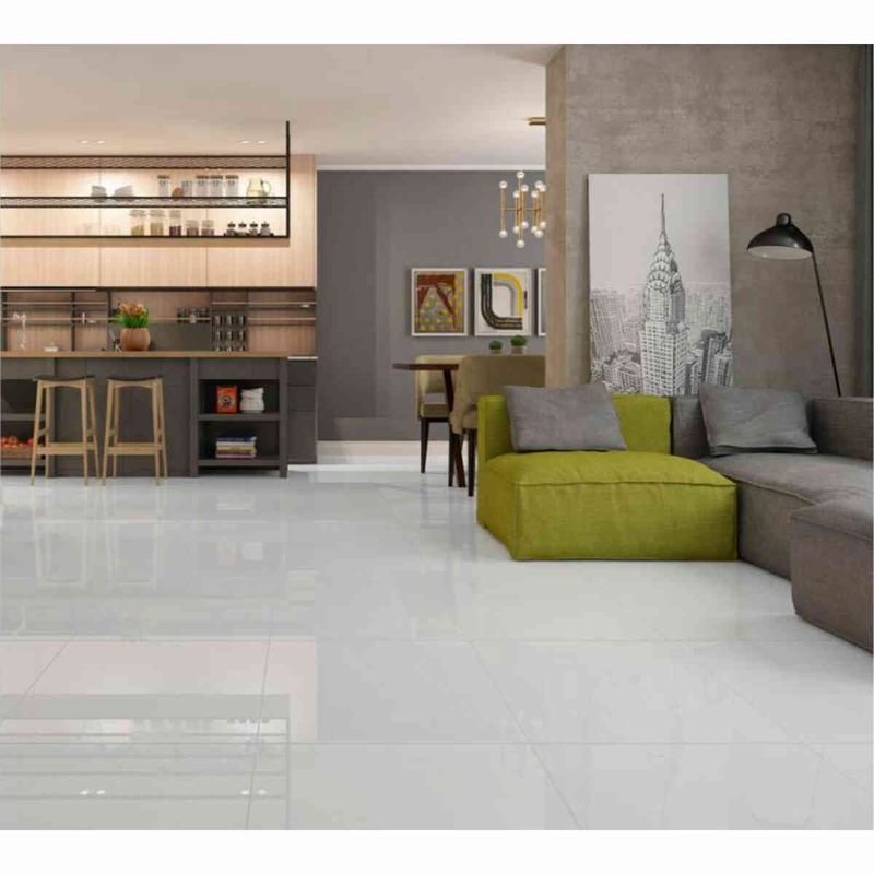 piso cerâmico retificado polido tilico 73x73cm branco caixa 2,13m² - incefra (mp)