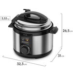 panela de pressão elétrica electrolux rita lobo inox e preta pce15