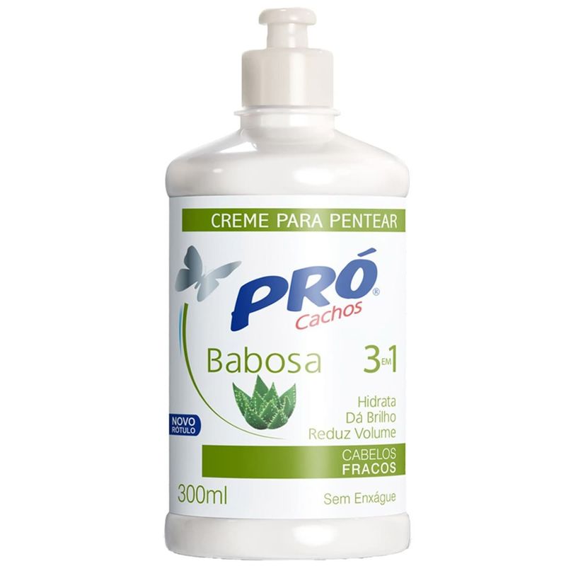 creme de pentear pró cachos babosa 3 em 1 300ml (mp)
