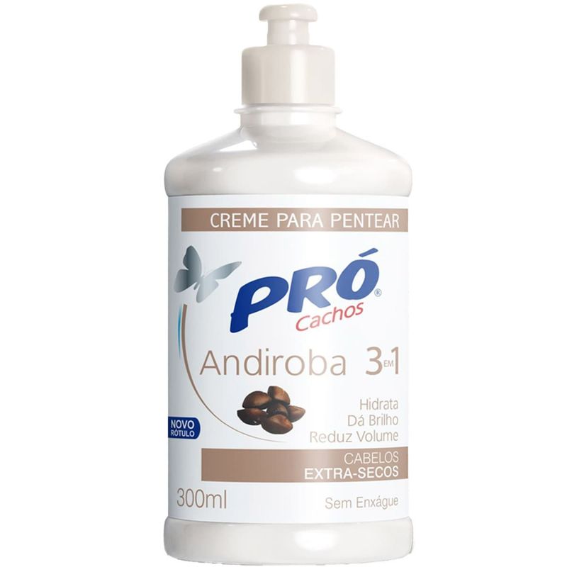 creme de pentear pró cachos andiroba 3 em 1 300ml (mp)