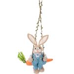 enfeite silver plastic páscoa coelho cenoura 40cm hp028 azul (mp)