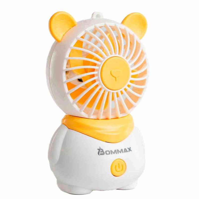 mini ventilador branco e amarelo (mp)