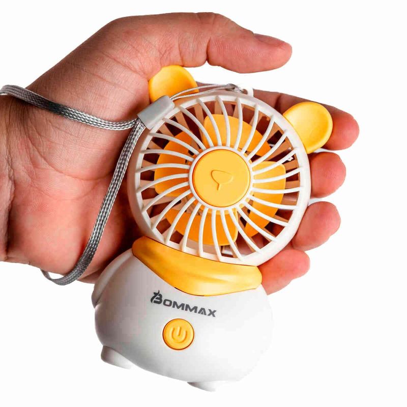 mini ventilador branco e amarelo (mp)