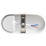 luminária arandela mini hall bronzearte led sobrepor 8w 6k bivolt ip65 branco (mp)