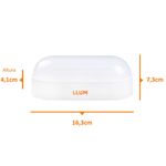 luminária arandela mini hall bronzearte led sobrepor 8w 6k bivolt ip65 branco (mp)