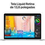 apple macbook air m2 256gb ssd 8gb ram tela 13.6" prata a-bi