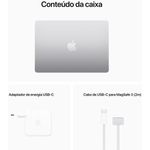 apple macbook air m2 256gb ssd 8gb ram tela 13.6" prata a-bi