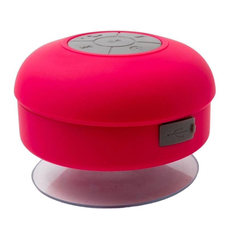caixa de som h'maston microfone integrado 5w bts-06 rosa (mp)
