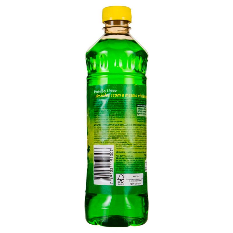 desinfetante pinho sol limão 500ml