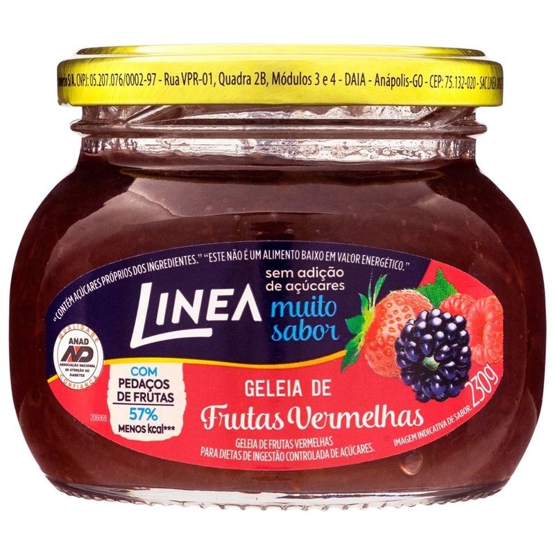 geléia linea frutas vermelhas 230g