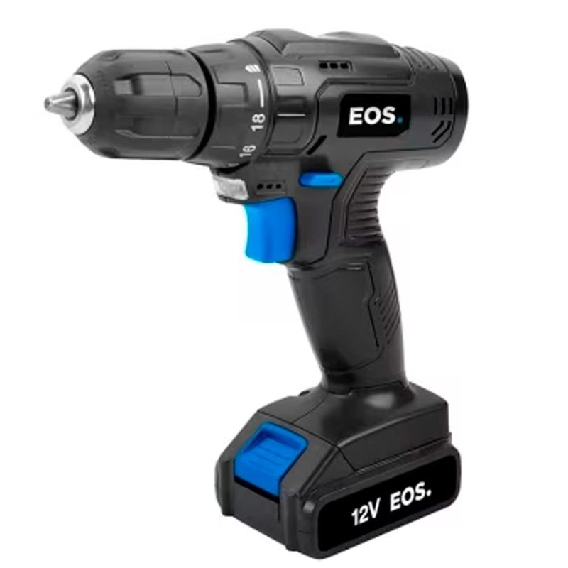 parafusadeira e furadeira eos com maleta bateria 12v (mp)