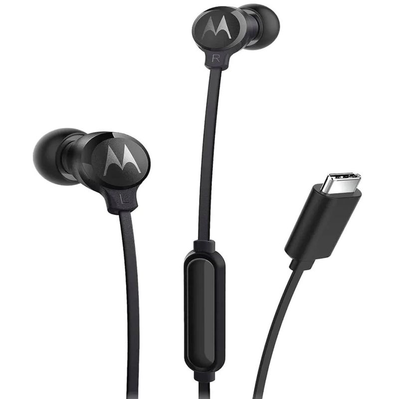 fone de ouvido intra auricular motorola earbuds 3c-s tipo-c preto (mp)