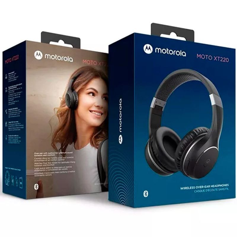 headphone bluetooth motorola moto xt 220 preto (mp)