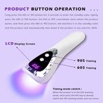 secador de unhas portátil smallshs lâmpada led branco a-bi