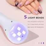 secador de unhas portátil smallshs lâmpada led branco a-bi