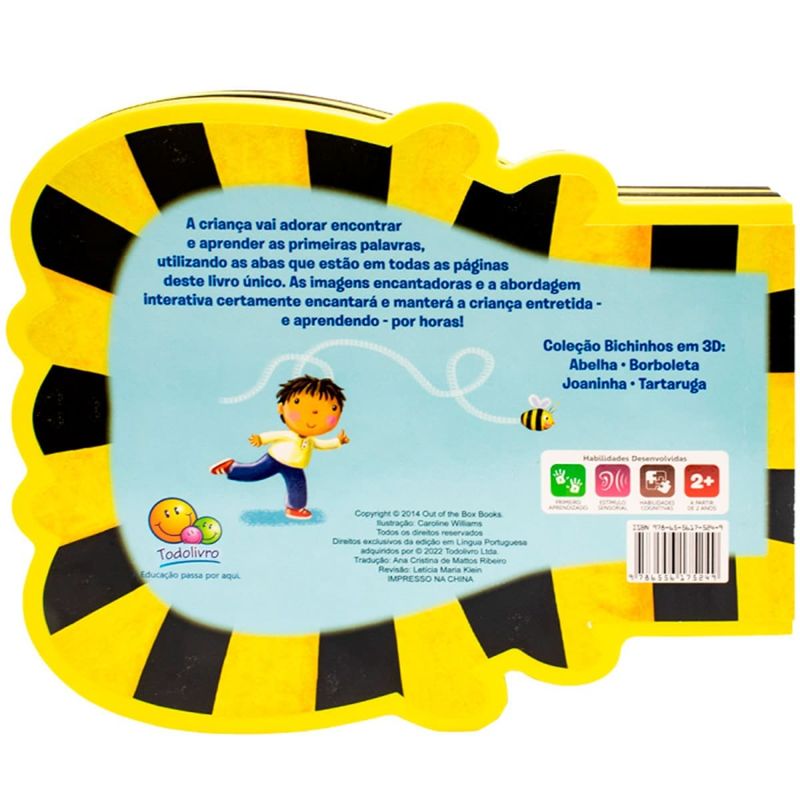 livro infantil todolivro em 3d abelhas aprenda a contar (mp)