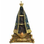 imagem nossa senhora aparecida oração consagrada comercial carvalho 20cm (mp)