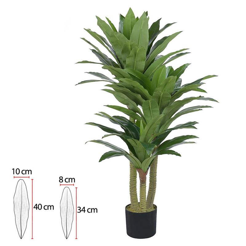 arranjo dracena florarte 1,15m verde (mp)