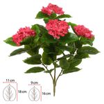 hortênsia artificial florarte 70cm rosa (mp)