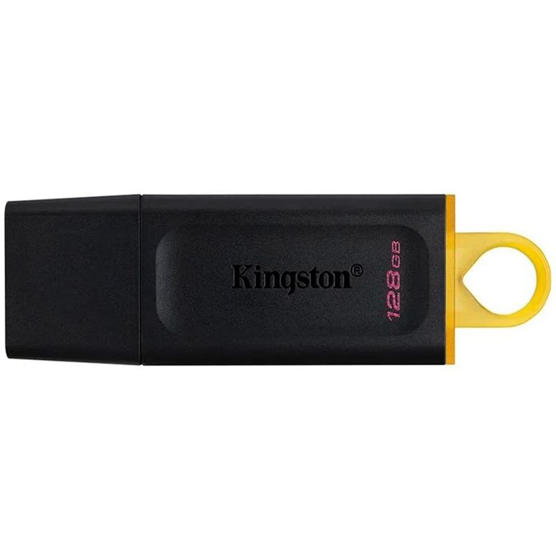 pen drive kingston exodia 128gb usb 3.2 dtx/128gb preto amarelo (mp)