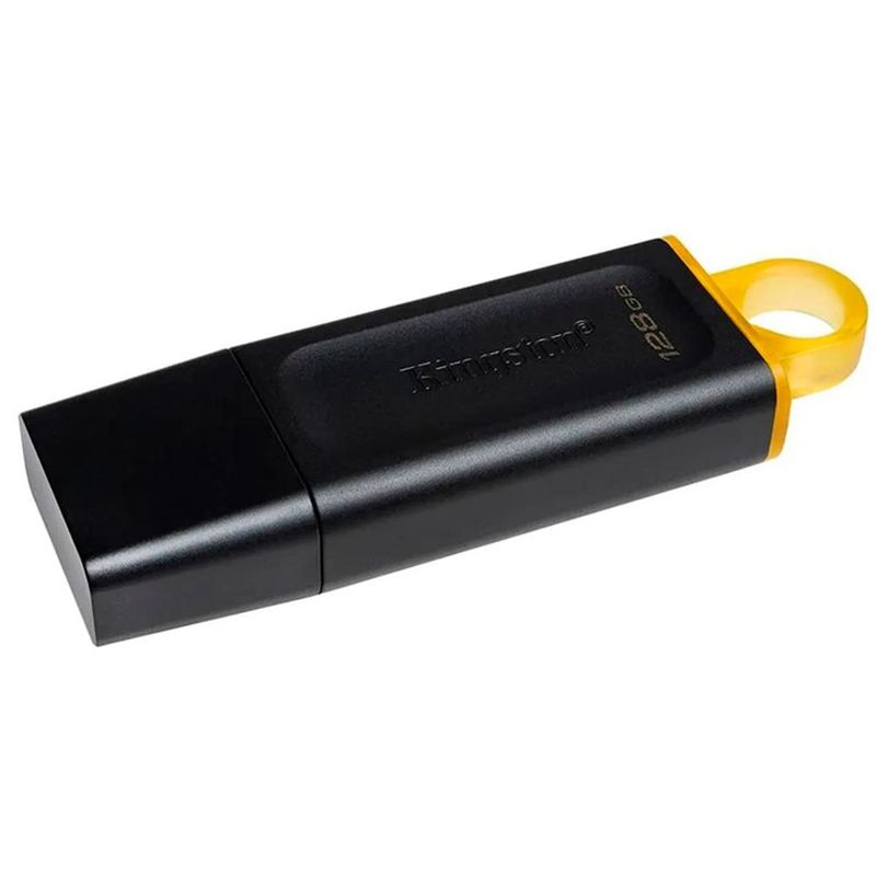 pen drive kingston exodia 128gb usb 3.2 dtx/128gb preto amarelo (mp)