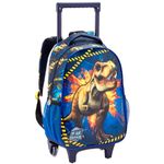mochila seanite com rodas infantil dinosaurs azul mr41392 (mp)