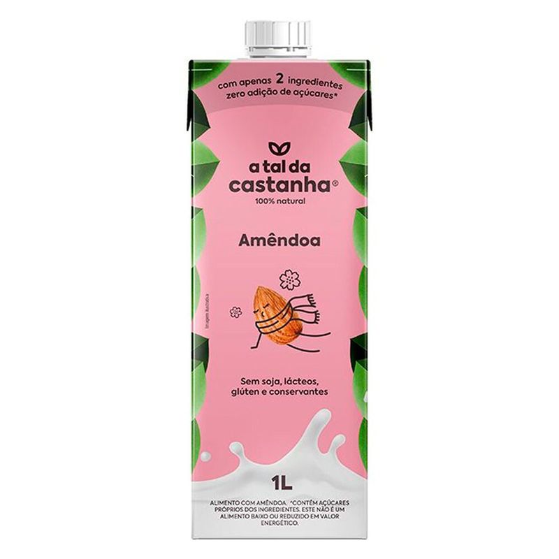 bebida vegetal a tal da castanha amêndoas 1 litro