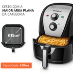 fritadeira elétrica air fryer mondial 6 litros grand family preto fn-60-bi