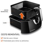 fritadeira elétrica air fryer mondial 6 litros grand family preto fn-60-bi
