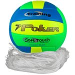 kit bola de vôlei poker training rede de vôlei recreação 369 (mp)