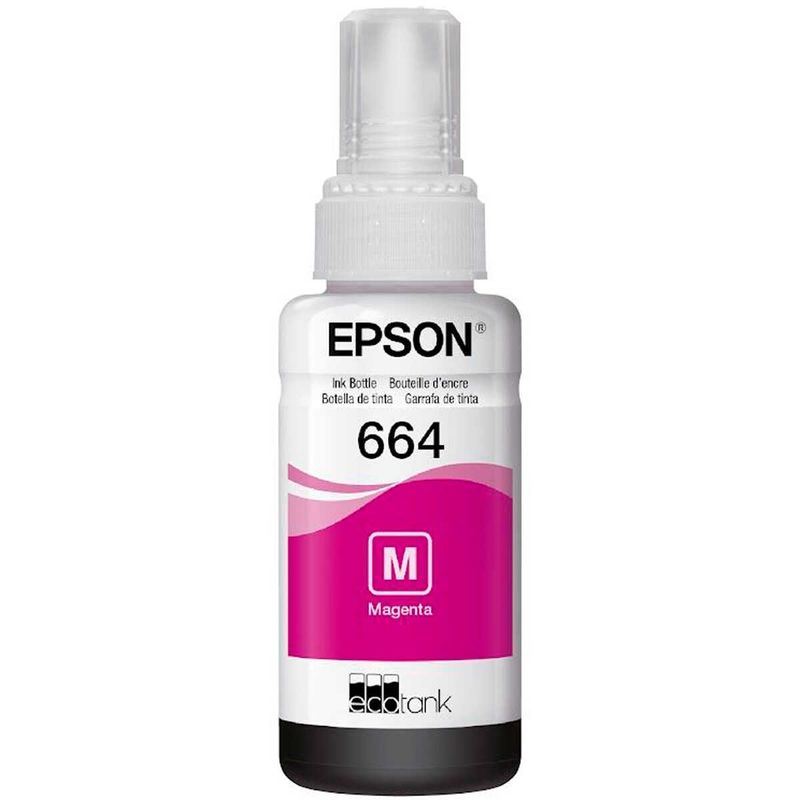 garrafa de tinta magenta para impressora ecotank epson t664320-al - original