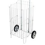 carrinho de feira metaltec 988 2 rodas 2 compartimentos ferro branco