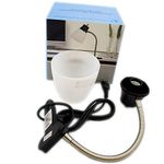 luminária de mesa latcor laclc2331 blk preto e branco