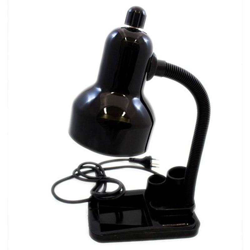 luminária de mesa latcor laol400 blk preto