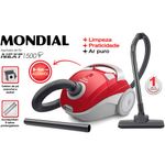 aspirador de pó mondial 2 em 1 next 1200w vermelho - ap.12