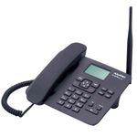 kit telefone rural aquário quadriband dual chip rede 2g bateria 800mah preto ac4200