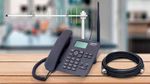 kit telefone rural aquário quadriband dual chip rede 2g bateria 800mah preto ac4200